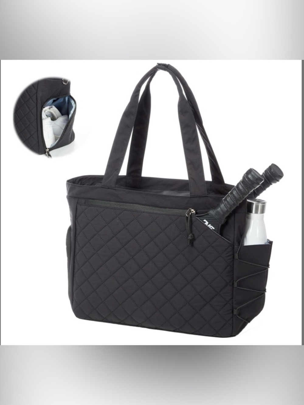 Quilted Pickleball Bag 2 To 6 Paddles, Pickle Ball Tote Bags For Women & Men